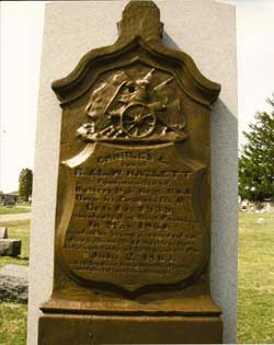 Grave marker at Woodlawn Cemetery in Zanesville, Ohio