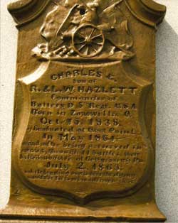 Grave marker at Woodlawn Cemetery in Zanesville, Ohio